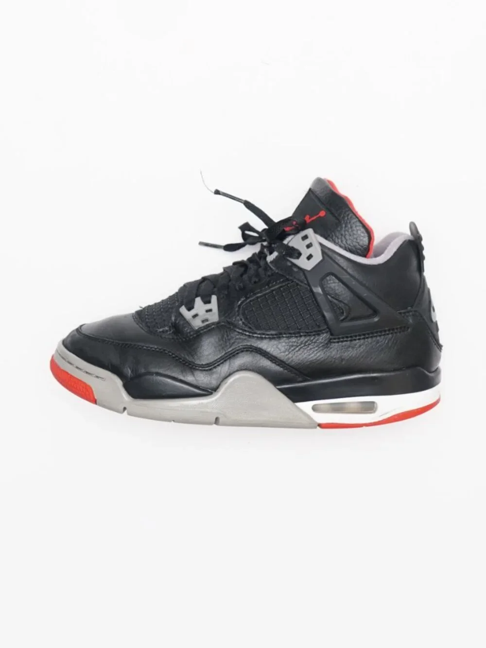 Jordan Air Jordan 4 Boys Mid Top Sneakers Black/Gray/Red US 6Y FQ8213
